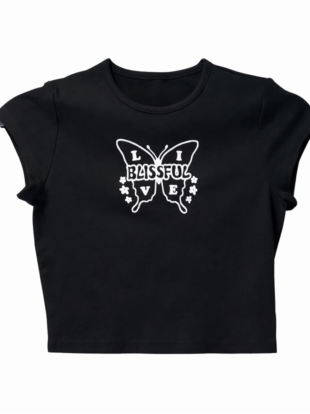 Live Blissful H&M Divided Black Halter Shirt Size XS Cropped Crop